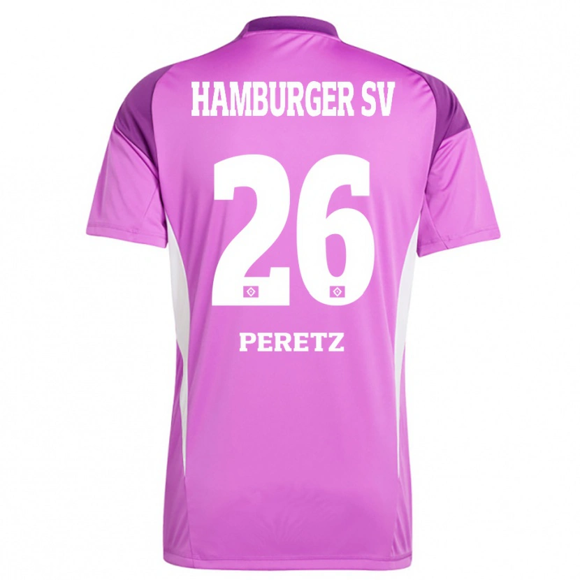 Danxen Pánské Daniel Peretz #26 Lilková Bílá Fialová Brankář Dresy 2025/26 Dres
