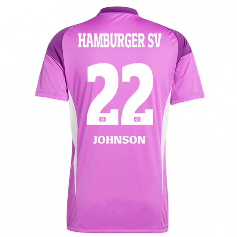 Danxen Pánské Emmanuel Johnson #22 Lilková Bílá Fialová Brankář Dresy 2025/26 Dres