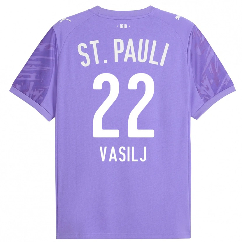 Danxen Pánské Nikola Vasilj #22 Střední Fialová Černá Brankář Dresy 2025/26 Dres