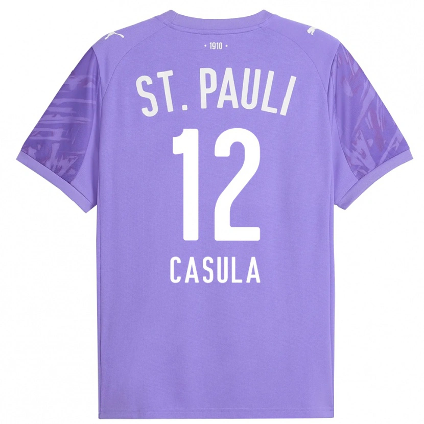 Danxen Pánské David Casula #12 Střední Fialová Černá Brankář Dresy 2025/26 Dres