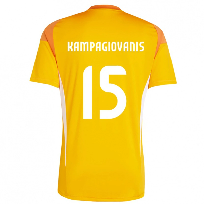 Danxen Pánské Anastasios Kampagiovanis #15 Oranžová Bílá Brankář Dresy 2025/26 Dres