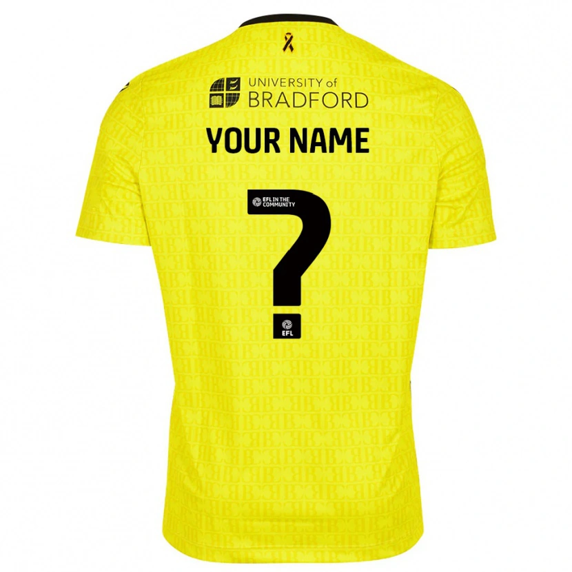 Danxen Pánské Bradford City Černá Žlutá Brankář Dresy 2025/26 Dres