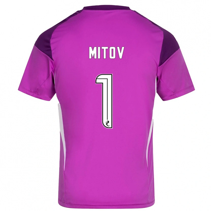 Danxen Pánské Dimitar Mitov #1 Purpurová Purpurová Brankář Dresy 2025/26 Dres