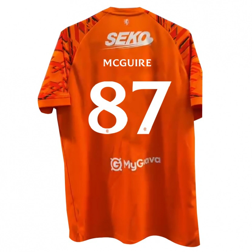 Danxen Pánské Rydnn McGuire #87 Bílá Oranžová Brankář Dresy 2025/26 Dres