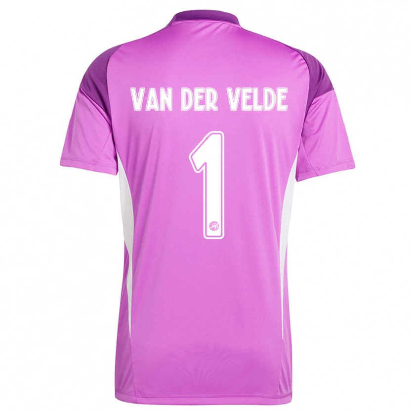 Danxen Pánské Valentijn van der Velde #1 Světle Fialová Bílá Brankář Dresy 2025/26 Dres