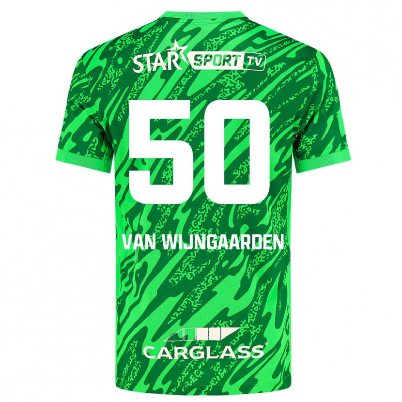 Danxen Pánské Maren Van Wijngaarden #50 Tmavě Zelená Bílá Brankář Dresy 2025/26 Dres