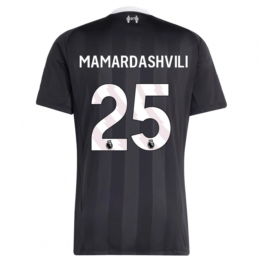 Danxen Pánské Giorgi Mamardashvili #25 Černá Bílá Brankář Dresy 2025/26 Dres