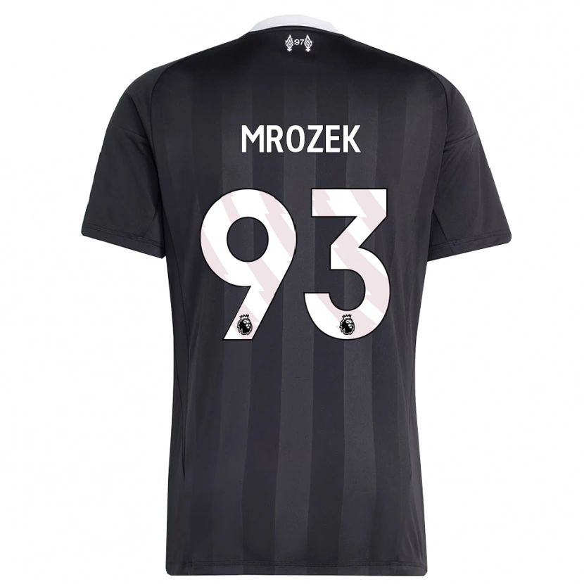 Danxen Pánské Fabian Mrozek #93 Černá Bílá Brankář Dresy 2025/26 Dres