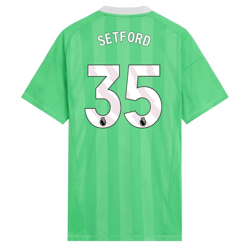 Danxen Pánské Tommy Setford #35 Světle Zelená Bílá Brankář Dresy 2025/26 Dres