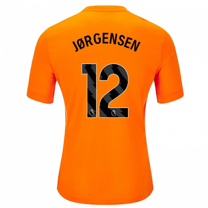 Danxen Pánské Filip Jørgensen #12 Oranžová Černá Brankář Dresy 2025/26 Dres