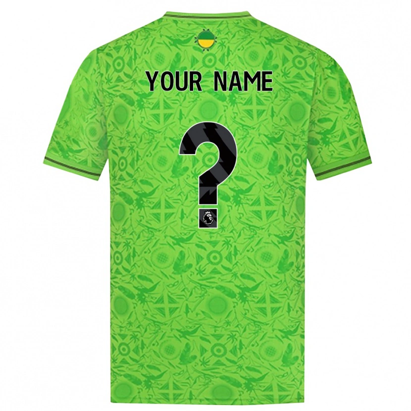 Danxen Pánské Wolverhampton Wanderers Zelená Černá Brankář Dresy 2025/26 Dres