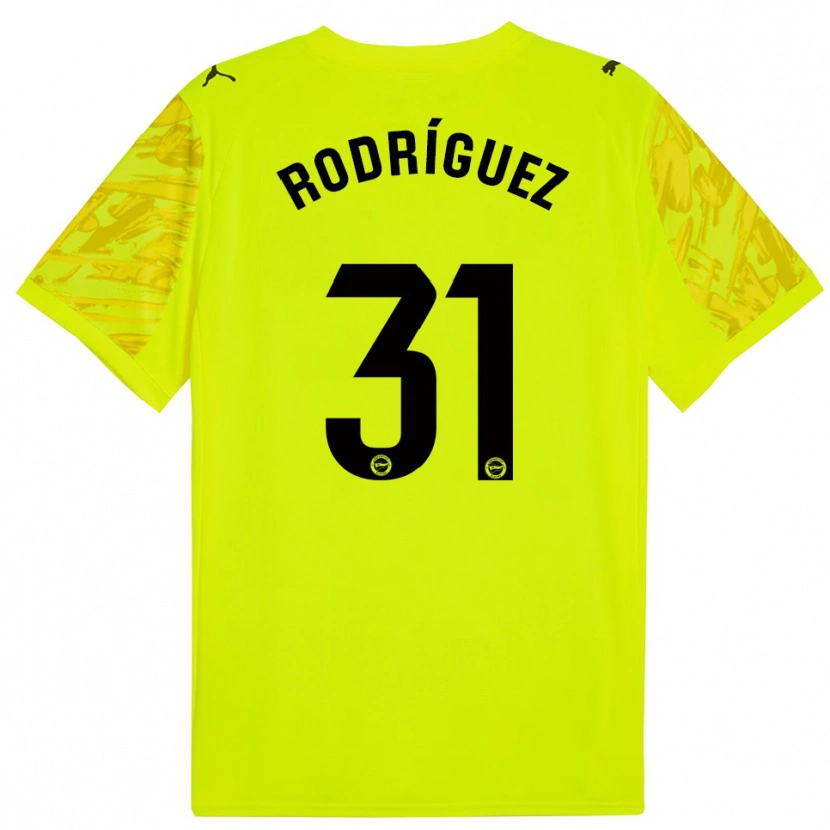 Danxen Pánské Adrián Rodríguez #31 Žlutá Černá Brankář Dresy 2025/26 Dres