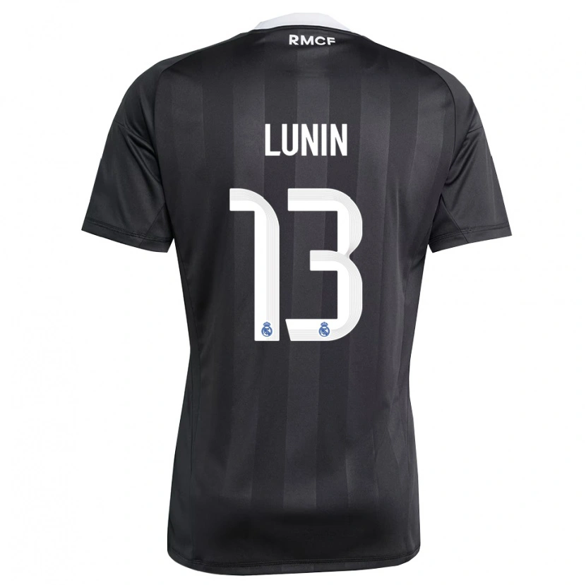 Danxen Pánské Andriy Lunin #13 Černá Bílá Brankář Dresy 2025/26 Dres
