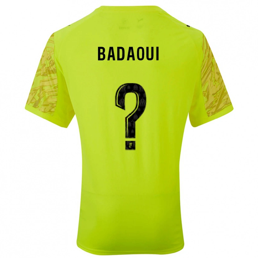Danxen Pánské Yassine Badaoui #0 Fluorescenční Zelená Černá Brankář Dresy 2025/26 Dres