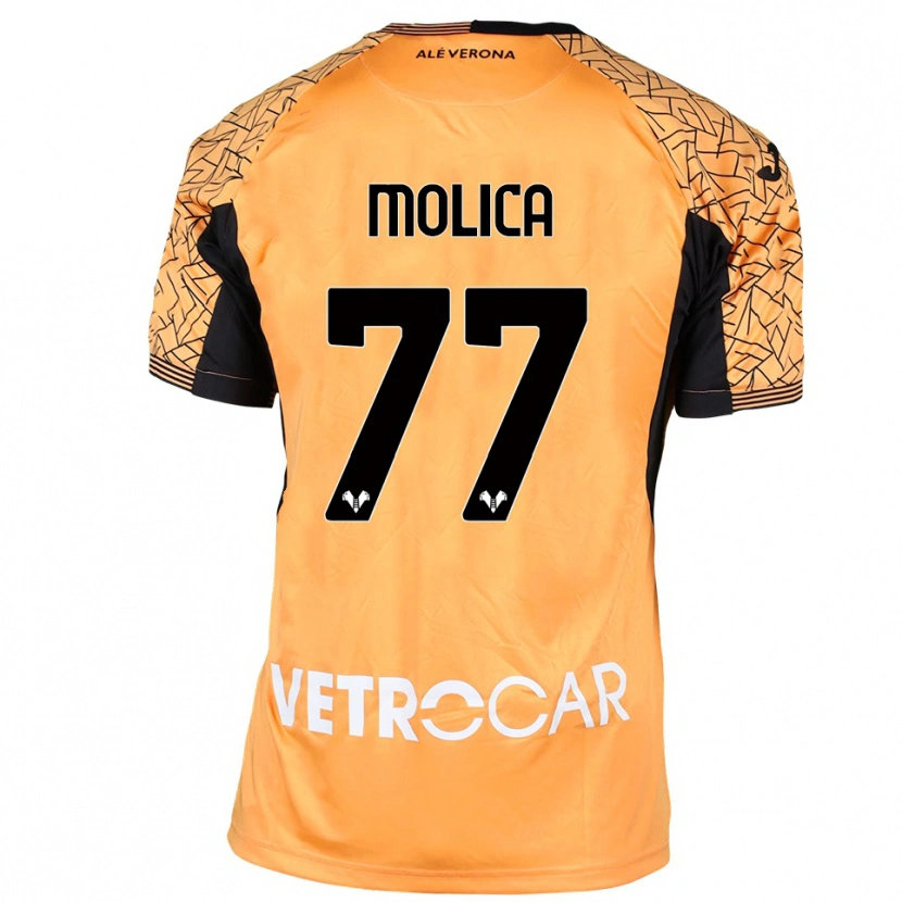Danxen Pánské Francesco Molica #77 Oranžová Černá Bílá Brankář Dresy 2025/26 Dres