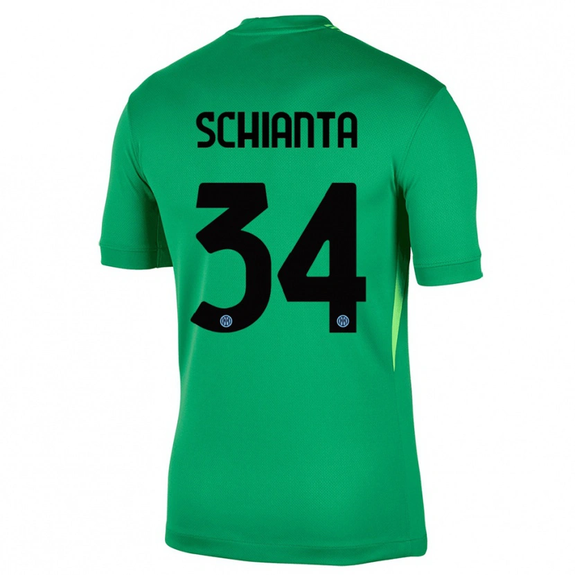 Danxen Pánské Valentina Schianta #34 Světle Zelená Černá Brankář Dresy 2025/26 Dres