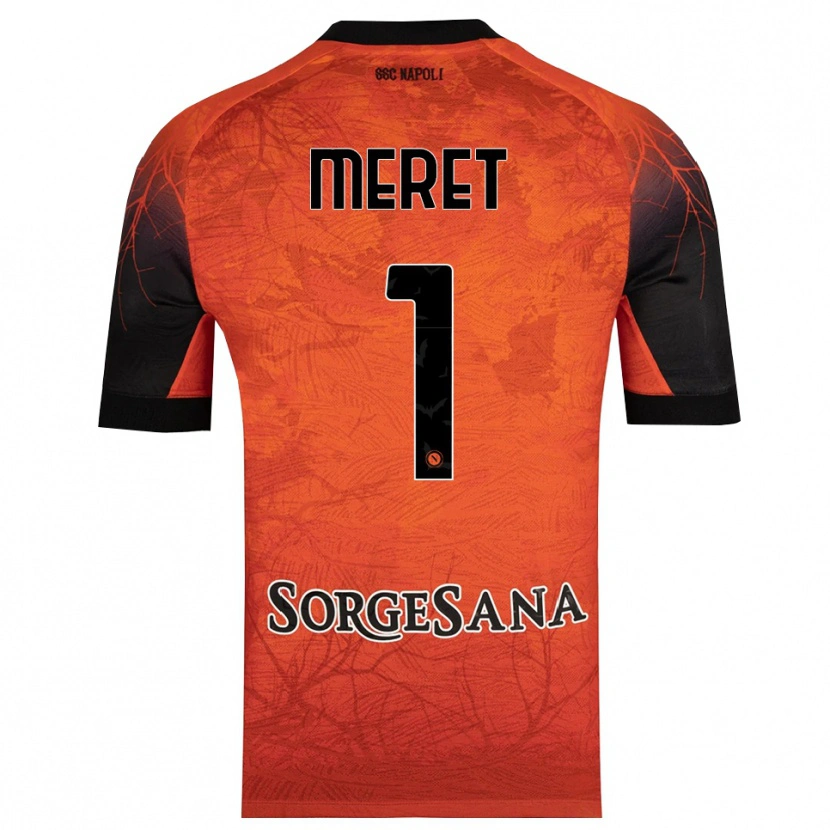 Danxen Pánské Alex Meret #1 Oranžová Červená Černá Brankář Dresy 2025/26 Dres