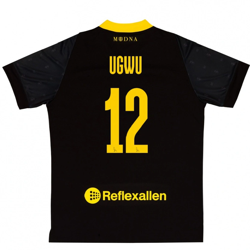 Danxen Pánské Ferdinand Ugwu #12 Černá Žlutá Brankář Dresy 2025/26 Dres