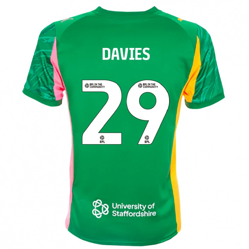 Danxen Dámské Arron Davies #29 Zelená Růžová Oranžová Brankář Dresy 2025/26 Dres