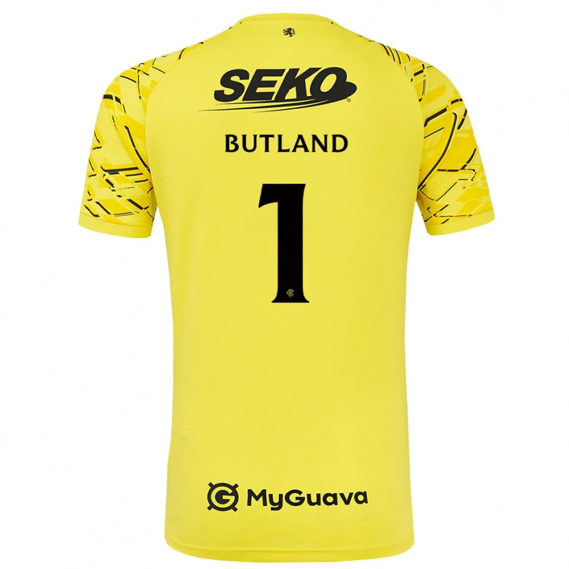 Danxen Dámské Jack Butland #1 Černá Žlutá Brankář Dresy 2025/26 Dres