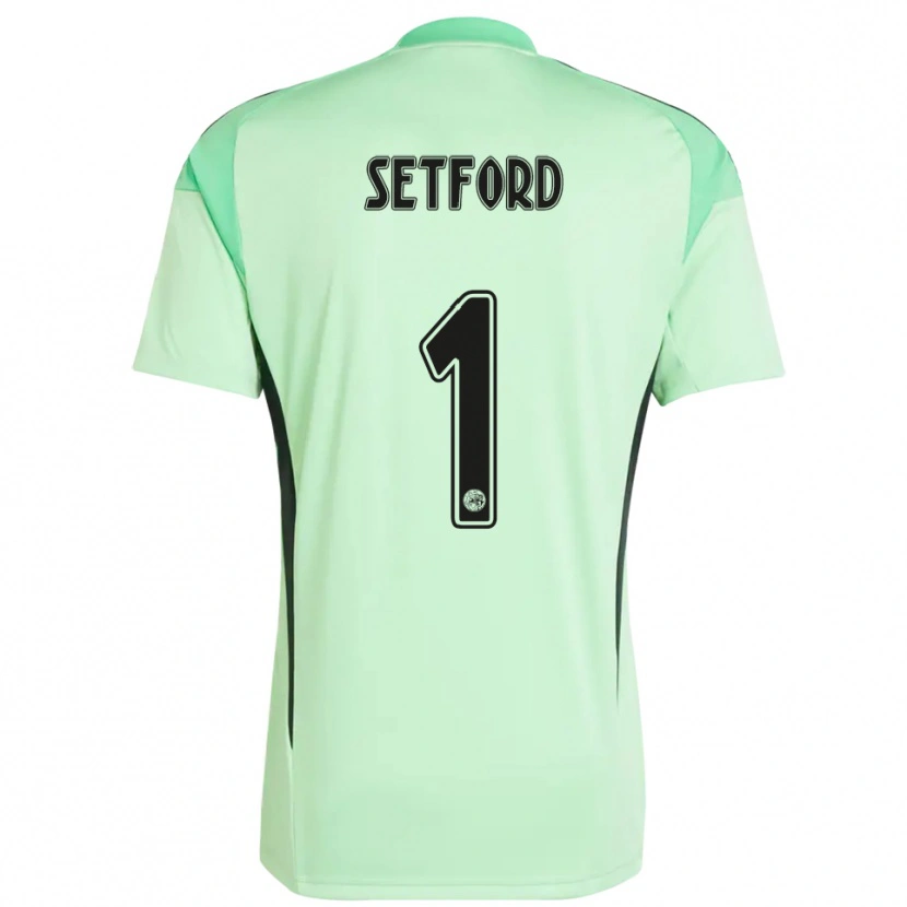 Danxen Dámské Charlie Setford #1 Světle Zelená Černá Brankář Dresy 2025/26 Dres