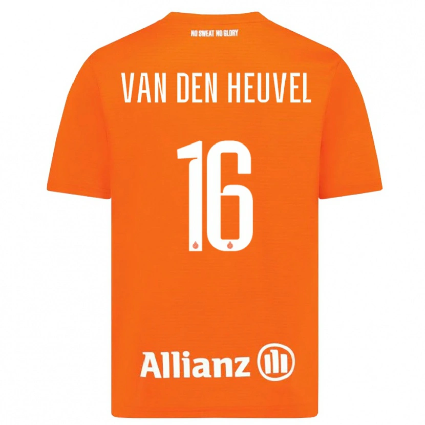 Danxen Dámské Dani van den Heuvel #16 Oranžová Bílá Brankář Dresy 2025/26 Dres