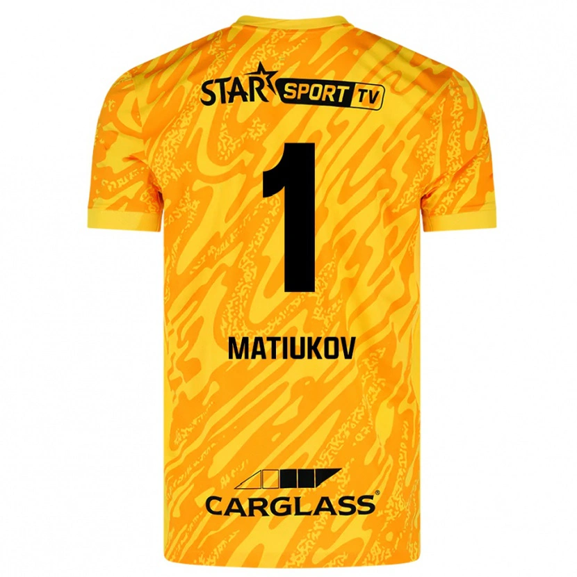 Danxen Dámské Platon Matiukov #1 Oranžová Žlutá Černá Brankář Dresy 2025/26 Dres