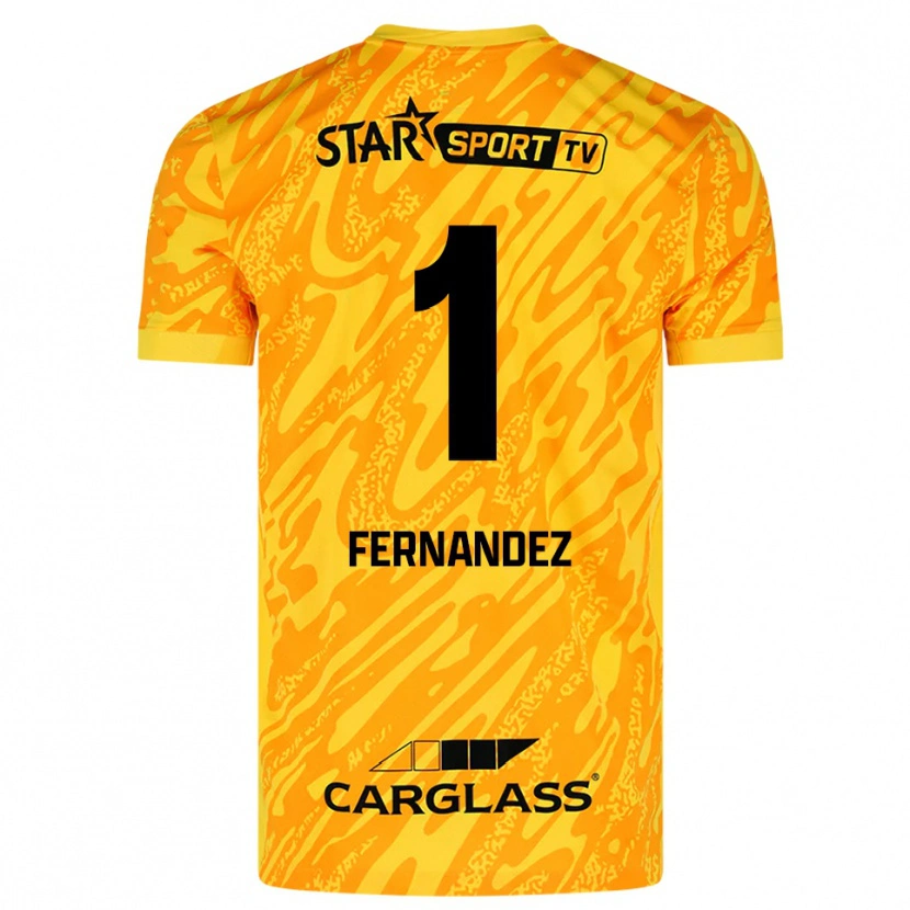Danxen Dámské Elias Gonzalez Fernandez #1 Oranžová Žlutá Černá Brankář Dresy 2025/26 Dres