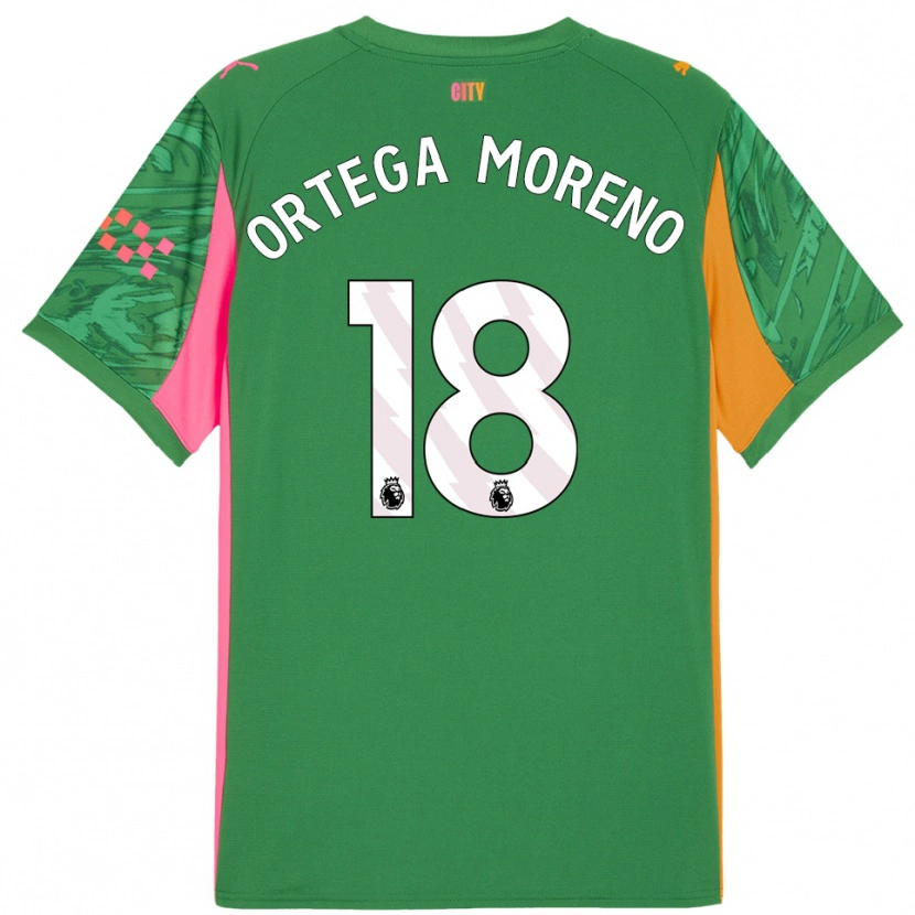 Danxen Dámské Stefan Ortega #18 Zelená Oranžová Brankář Dresy 2025/26 Dres
