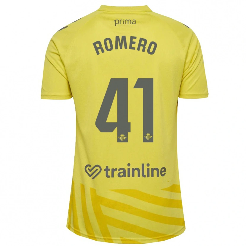 Danxen Dámské José Romero #41 Žlutá Šedá Brankář Dresy 2025/26 Dres