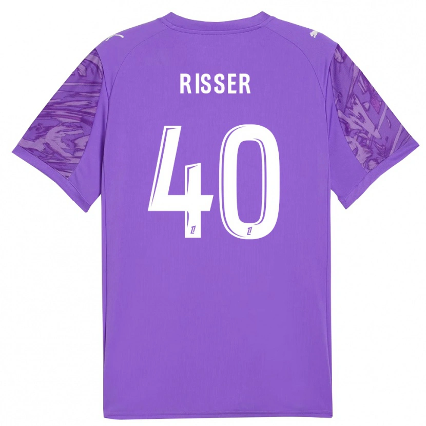 Danxen Dámské Robin Risser #40 Lila Bílá Brankář Dresy 2025/26 Dres