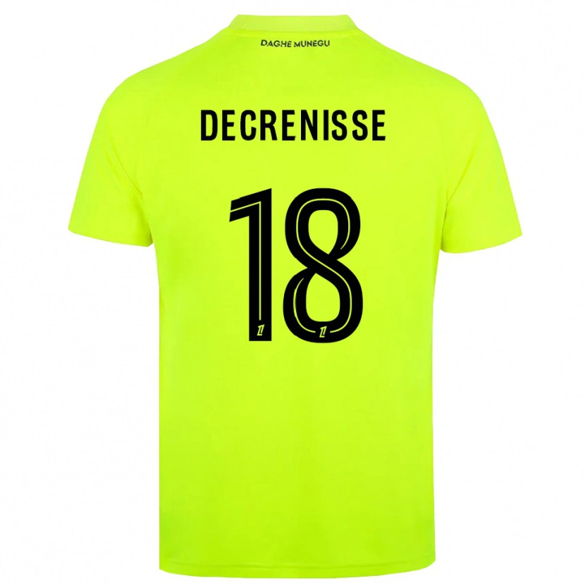 Danxen Dámské Axel Decrenisse #18 Fluorescenční Zelená Černá Brankář Dresy 2025/26 Dres