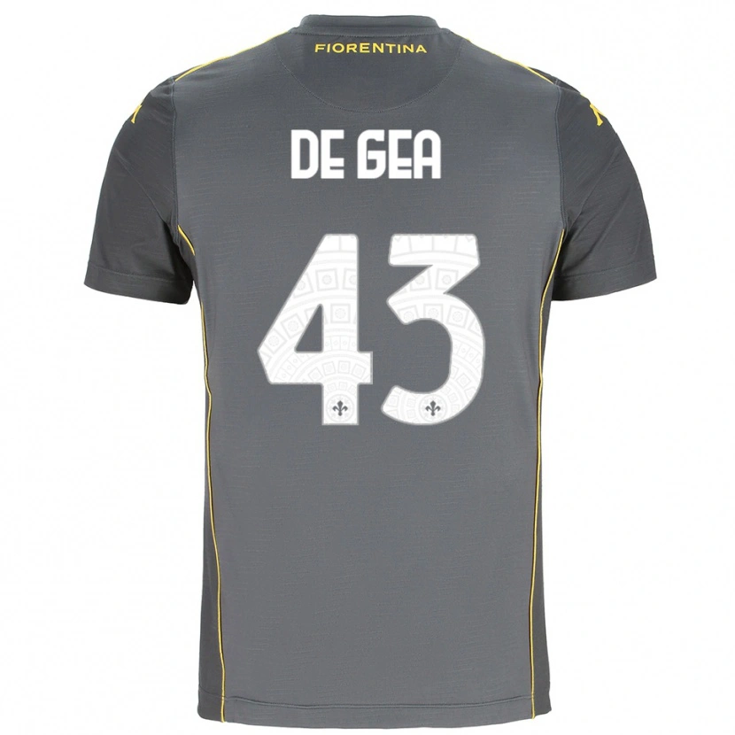 Danxen Dámské David de Gea #43 Tmavě Šedá Žlutá Brankář Dresy 2025/26 Dres