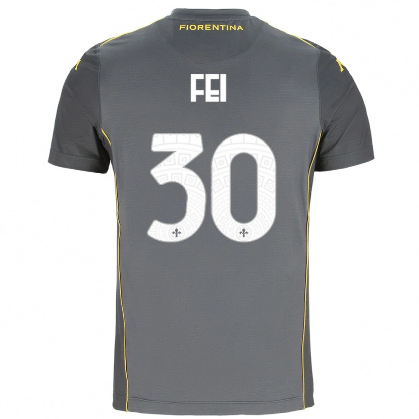 Danxen Dámské Gianmaria Fei #30 Tmavě Šedá Žlutá Brankář Dresy 2025/26 Dres