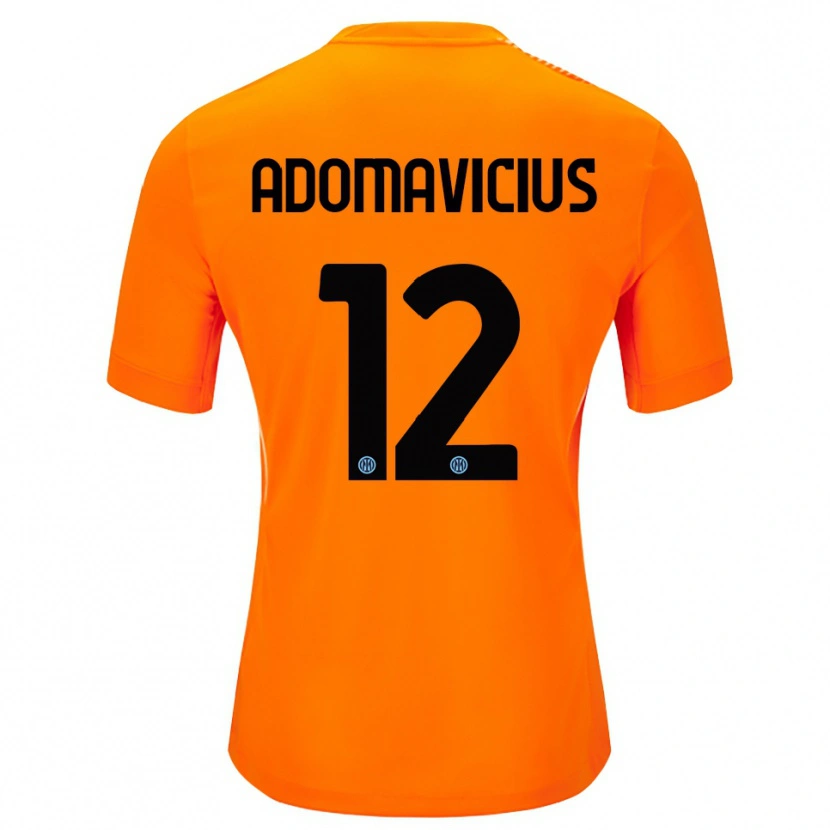 Danxen Dámské Henrikas Adomavicius #12 Světle Oranžová Černá Brankář Dresy 2025/26 Dres