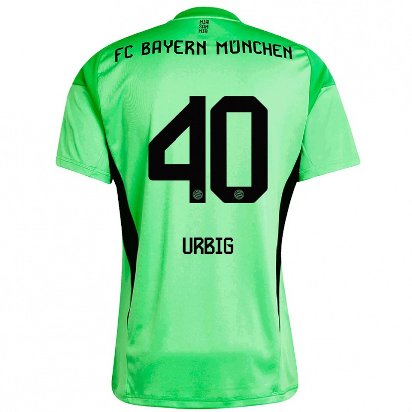 Danxen Dámské Jonas Urbig #40 Střední Jarní Zelená Brankář Dresy 2025/26 Dres