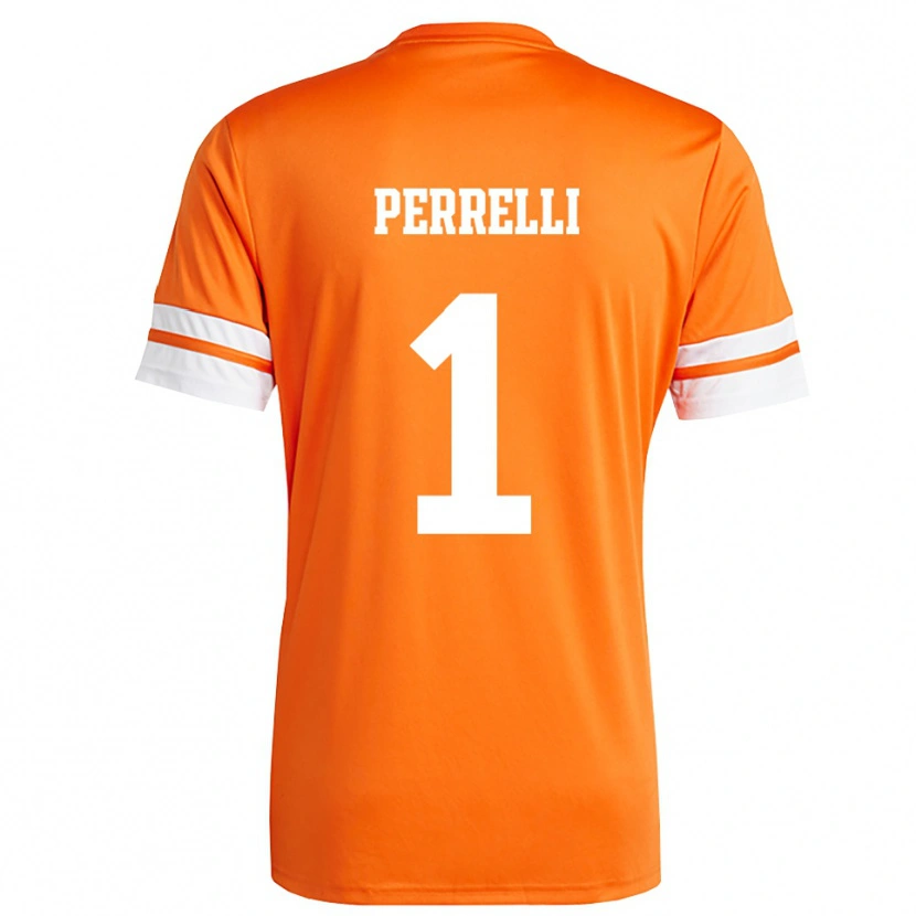 Danxen Dámské Samuele Perrelli #1 Oranžová Bílá Brankář Dresy 2025/26 Dres