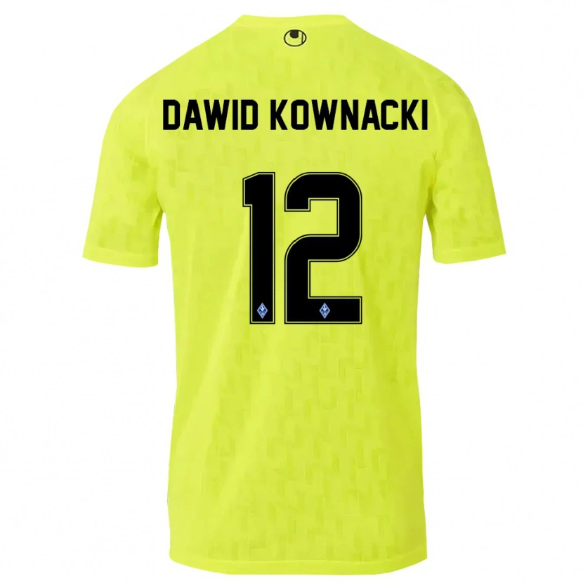 Danxen Dámské Jakub Dawid Kownacki #12 Žlutá Černá Brankář Dresy 2025/26 Dres