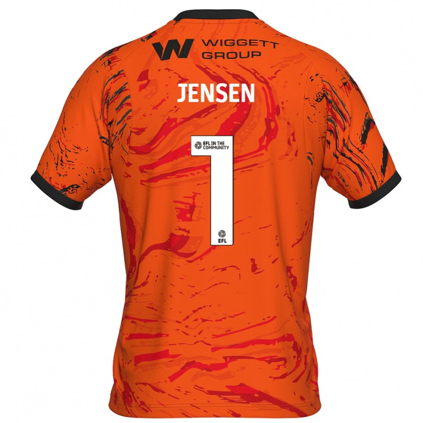 Danxen Dámské Lukas Jensen #1 Oranžová Černá Brankář Dresy 2025/26 Dres