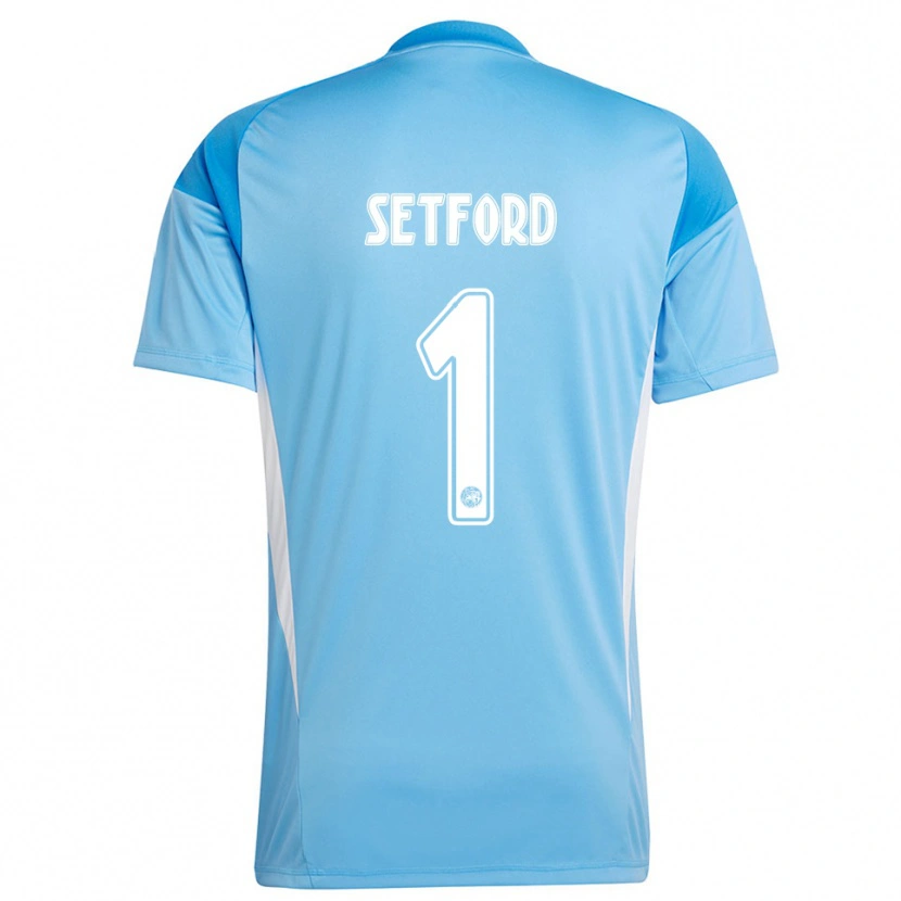Danxen Dámské Charlie Setford #1 Světle Modrá Bílá Brankář Dresy 2025/26 Dres