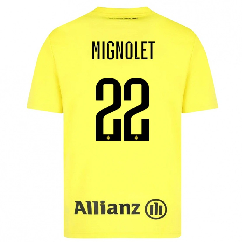Danxen Dámské Simon Mignolet #22 Žlutá Černá Brankář Dresy 2025/26 Dres