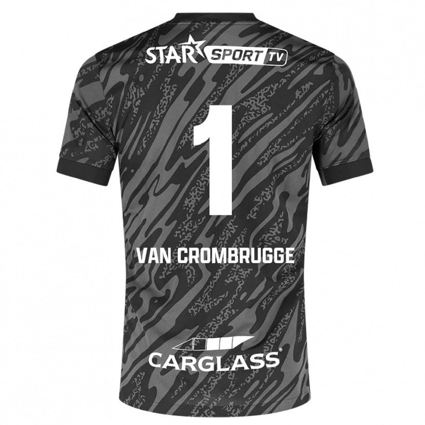 Danxen Dámské Hendrik Van Crombrugge #1 Tmavě Šedá Černá Brankář Dresy 2025/26 Dres