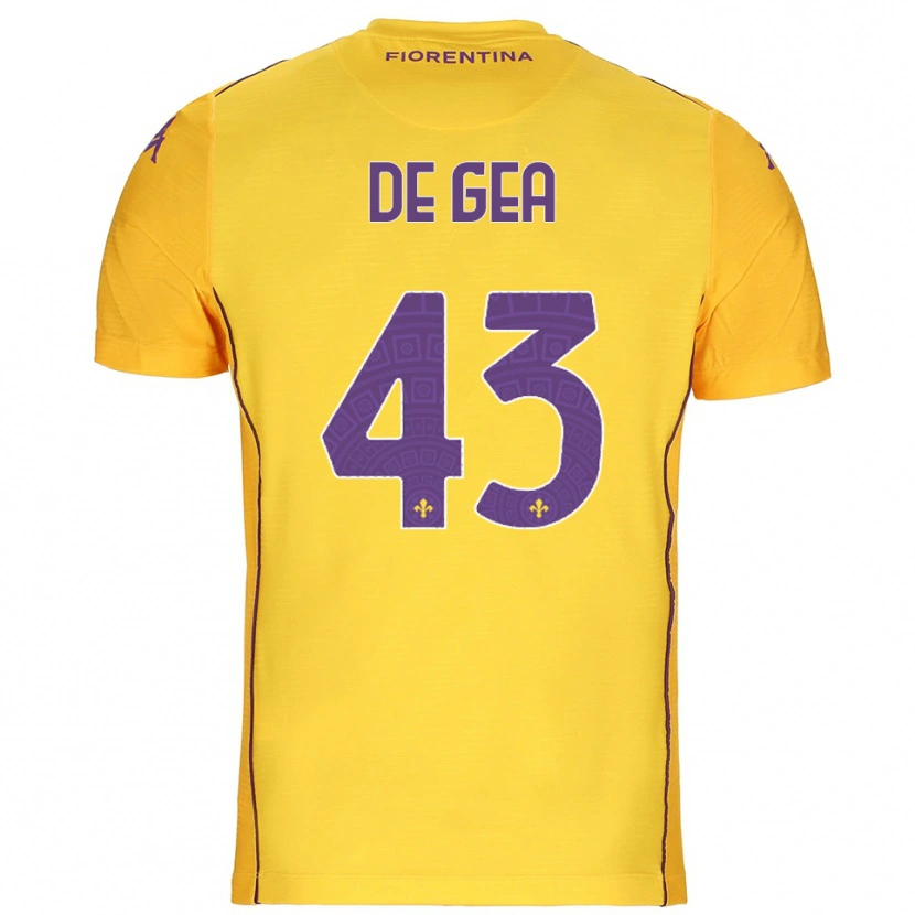 Danxen Dámské David de Gea #43 Oranžová Žlutá Fialová Brankář Dresy 2025/26 Dres