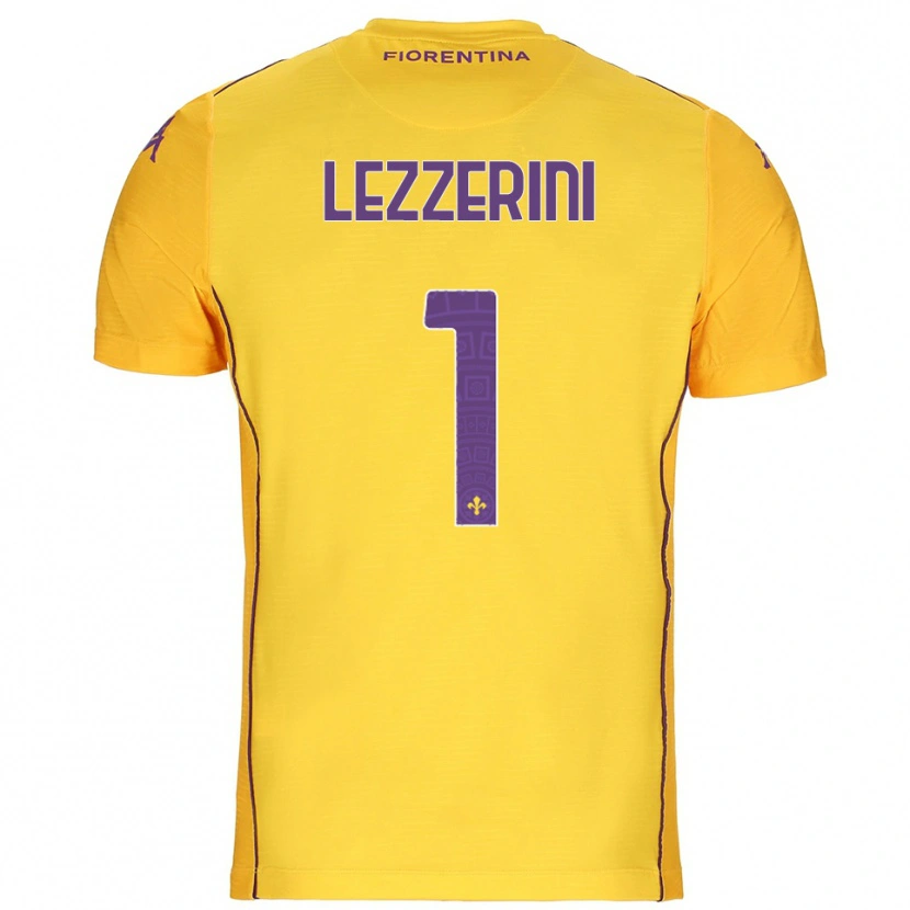 Danxen Dámské Luca Lezzerini #1 Oranžová Žlutá Fialová Brankář Dresy 2025/26 Dres