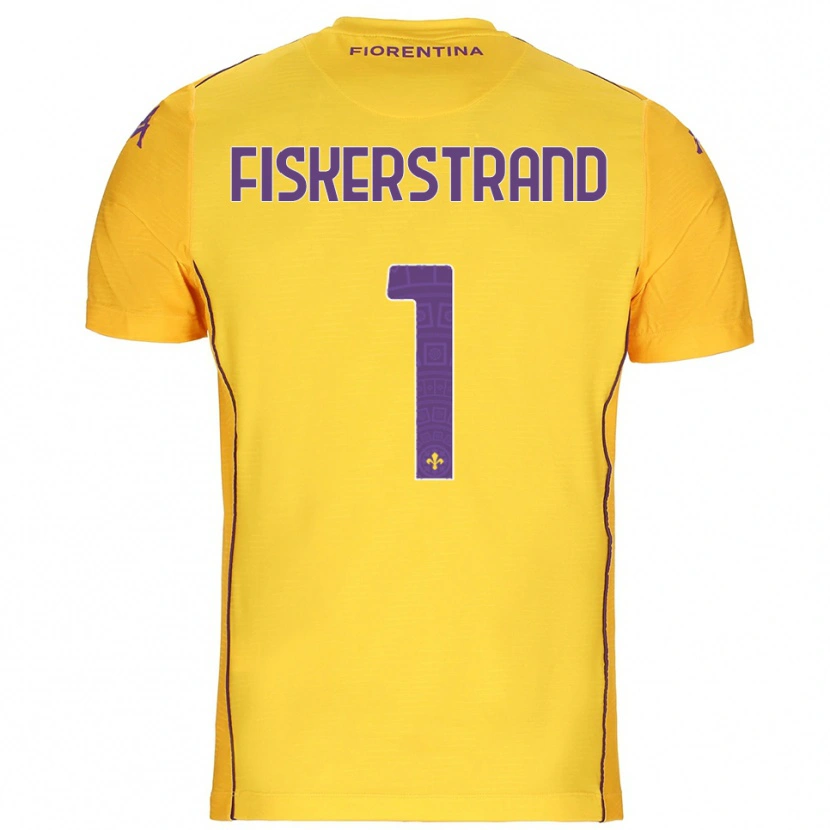 Danxen Dámské Cecilie Fiskerstrand #1 Oranžová Žlutá Fialová Brankář Dresy 2025/26 Dres