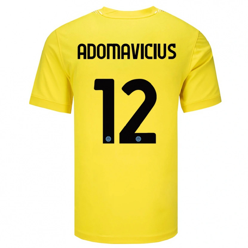 Danxen Dámské Henrikas Adomavicius #12 Světle Žlutá Černá Brankář Dresy 2025/26 Dres