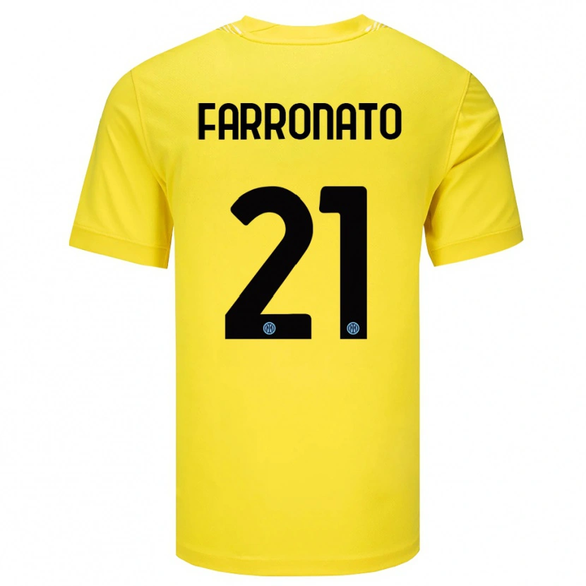 Danxen Dámské Matteo Farronato #21 Světle Žlutá Černá Brankář Dresy 2025/26 Dres