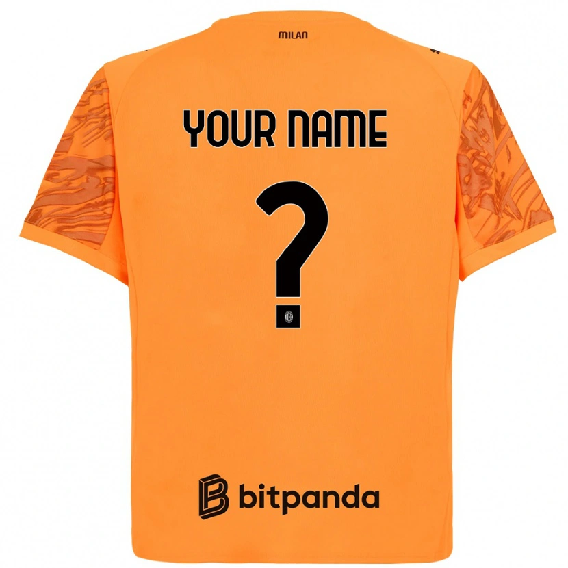 Danxen Dámské AC Milan Oranžová Žlutá Černá Brankář Dresy 2025/26 Dres