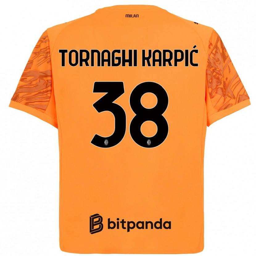 Danxen Dámské Lavinia Tornaghi Karpić #38 Oranžová Žlutá Černá Brankář Dresy 2025/26 Dres