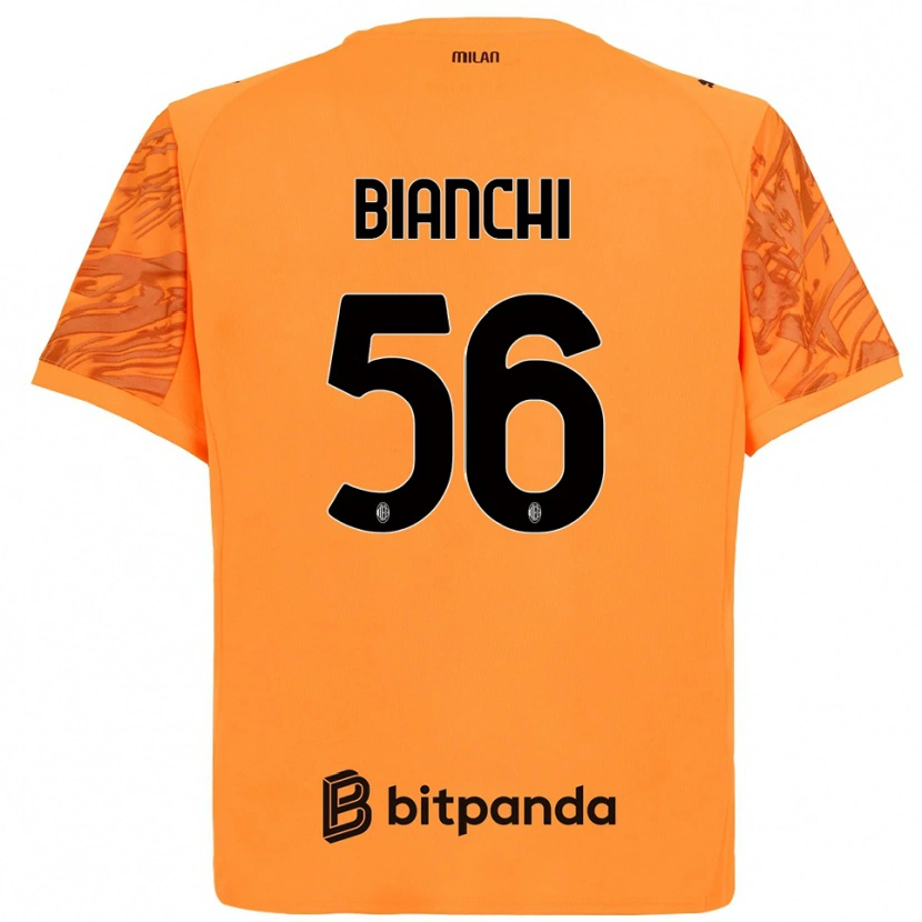 Danxen Dámské Alessandro Bianchi #56 Oranžová Žlutá Černá Brankář Dresy 2025/26 Dres